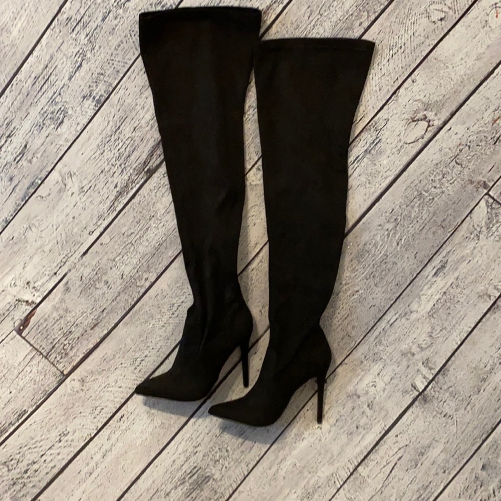 Over the knee boots pair with Halloween costume!